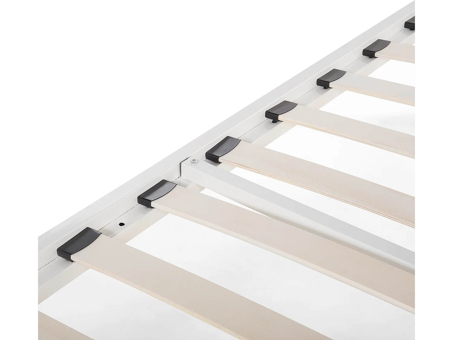 Bett mit Lattenrost Metall LYRA 180 x 200 cm Weiss