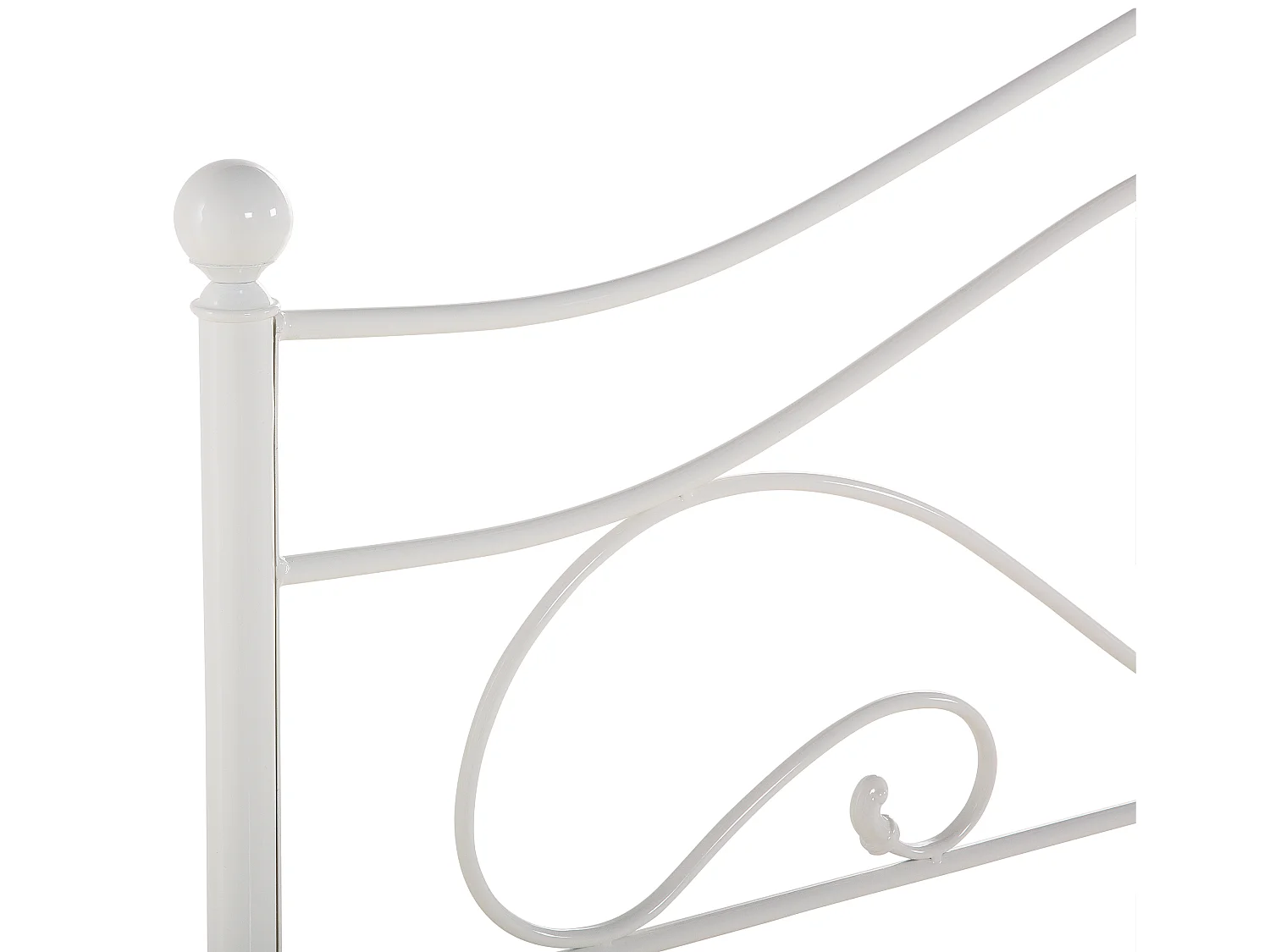 Bett mit Lattenrost Metall LYRA 180 x 200 cm Weiss