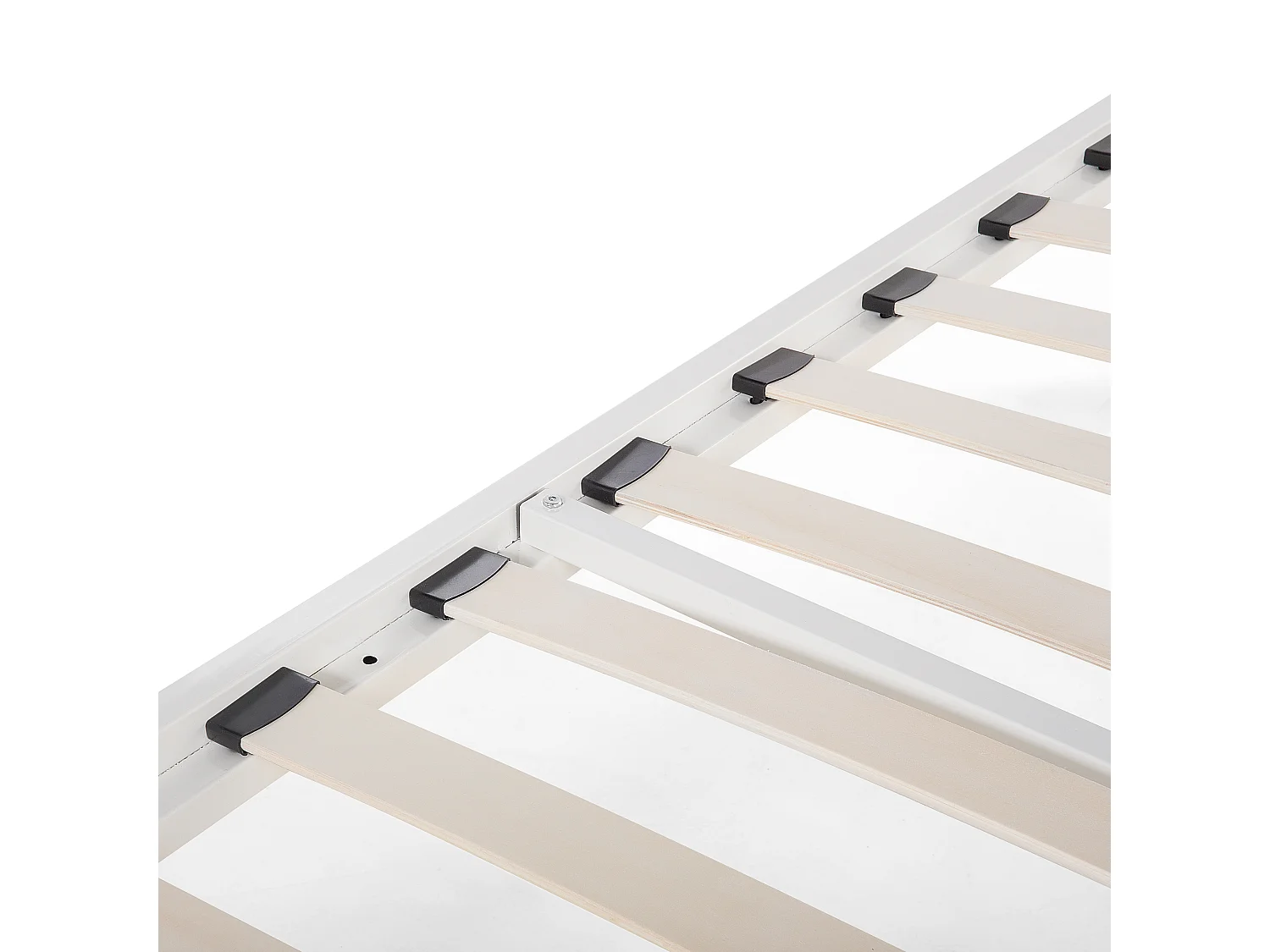 Lit avec sommier Métal LYRA 180 x 200 cm Blanc