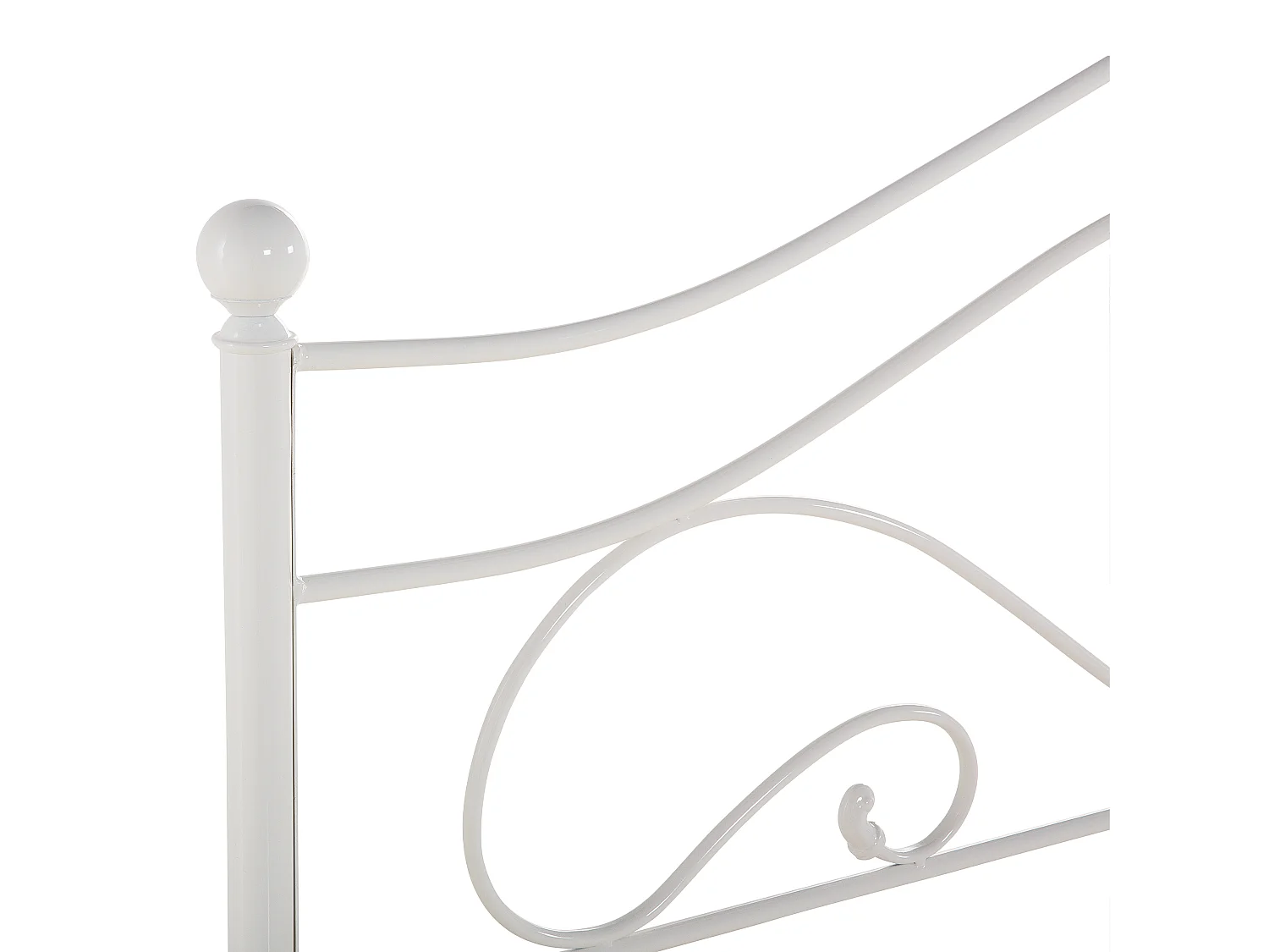 Lit avec sommier Métal LYRA 180 x 200 cm Blanc