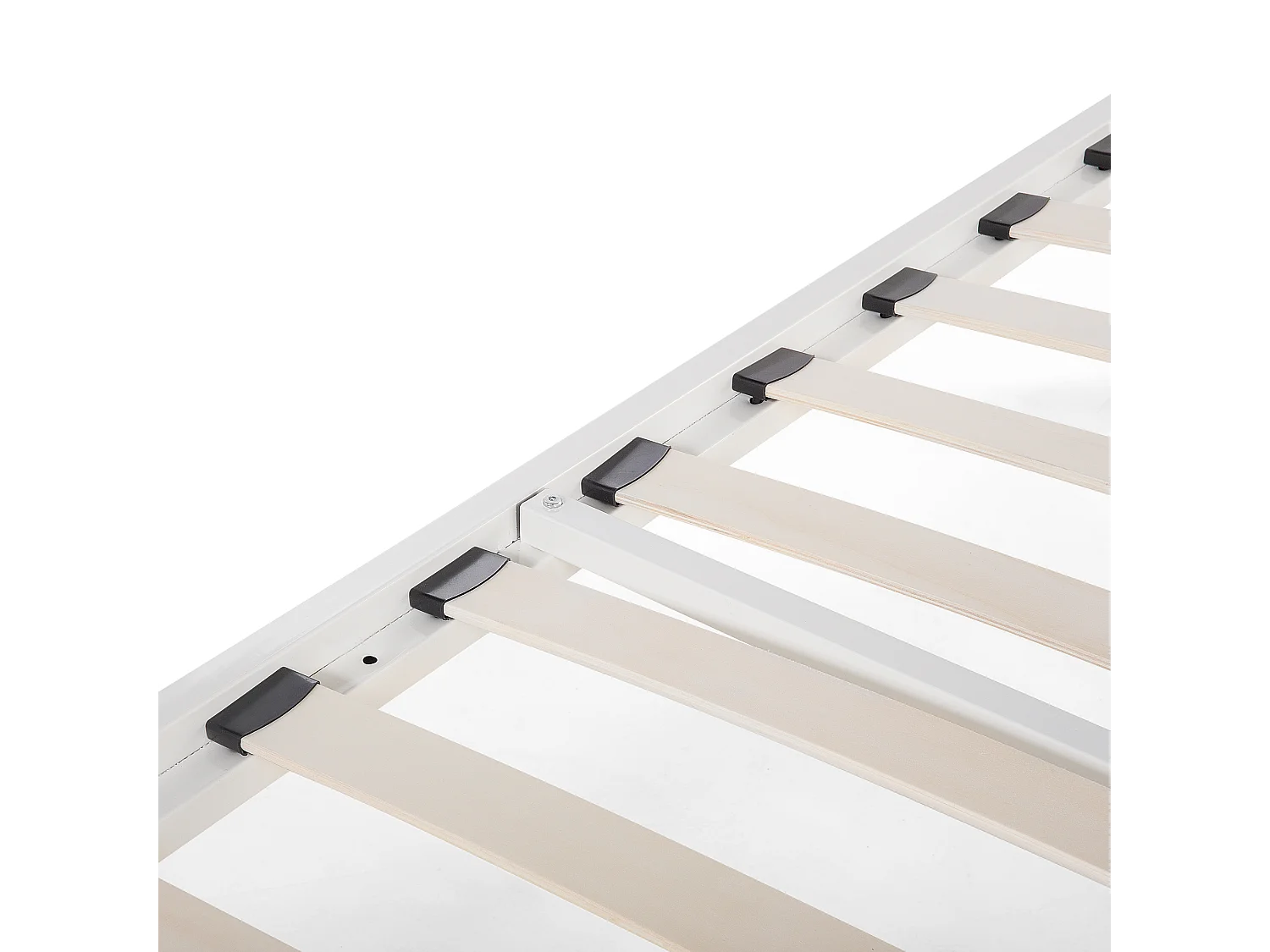 Lit avec sommier Métal LYRA 180 x 200 cm Blanc