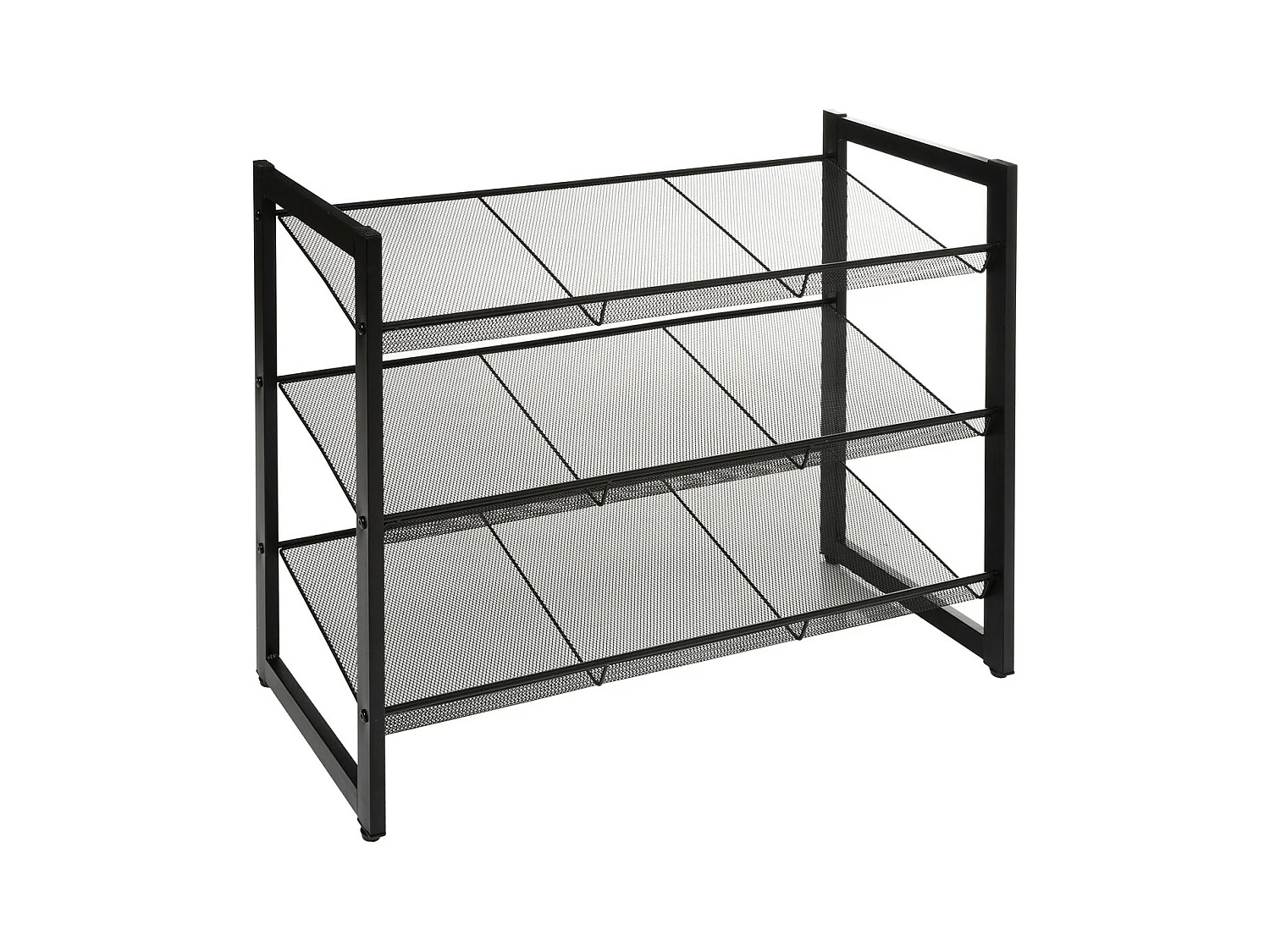 Etagère Range-chaussures en Métal Noir 9 paires