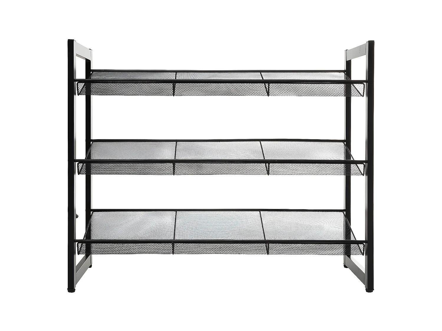 Etagère Range-chaussures en Métal Noir 9 paires