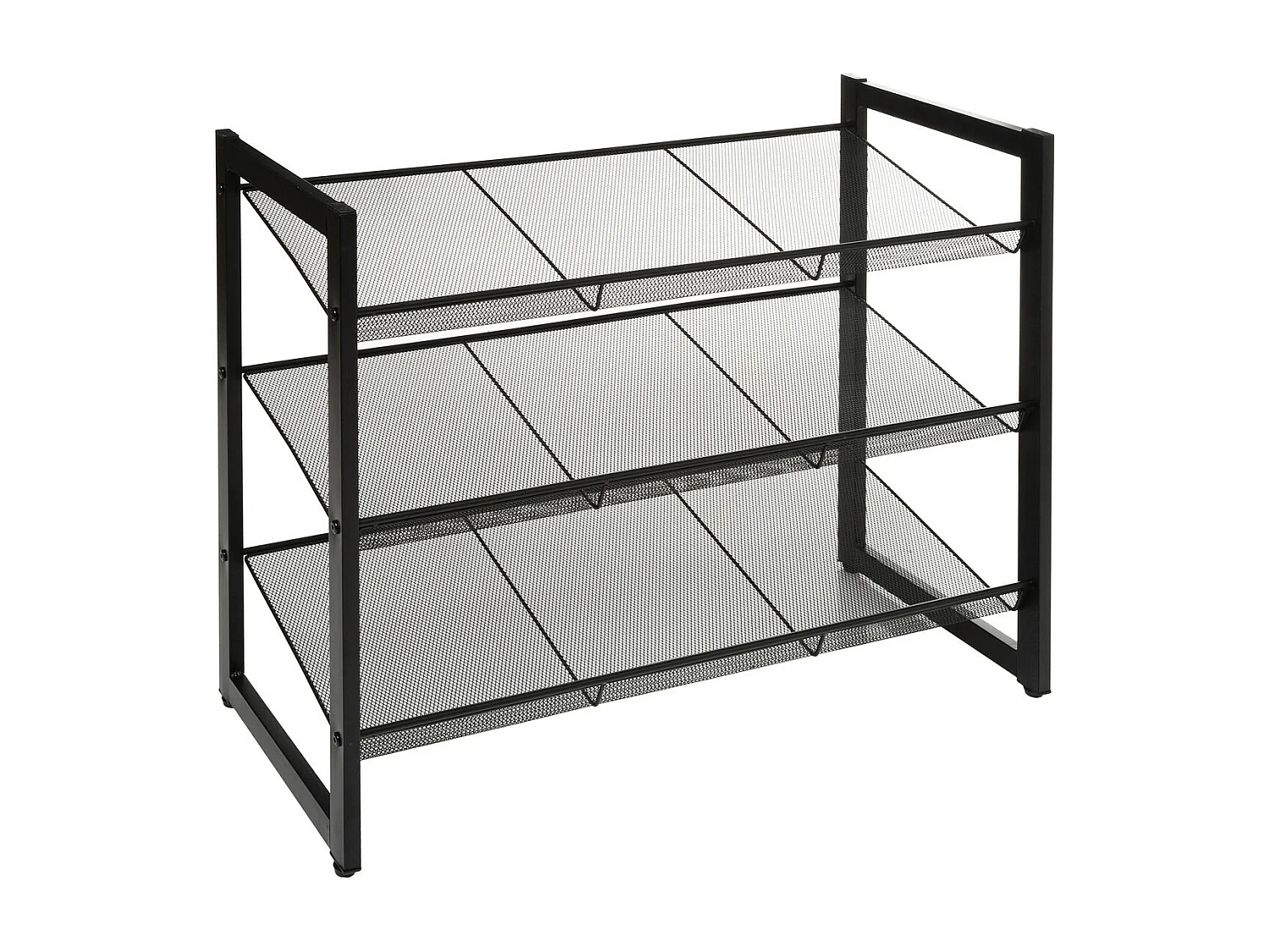 Etagère Range-chaussures en Métal Noir 9 paires