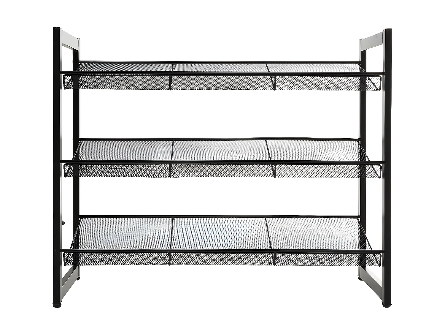 Etagère Range-chaussures en Métal Noir 9 paires