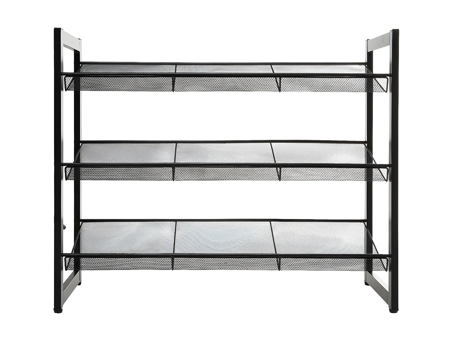 Etagère Range-chaussures en Métal Noir 9 paires