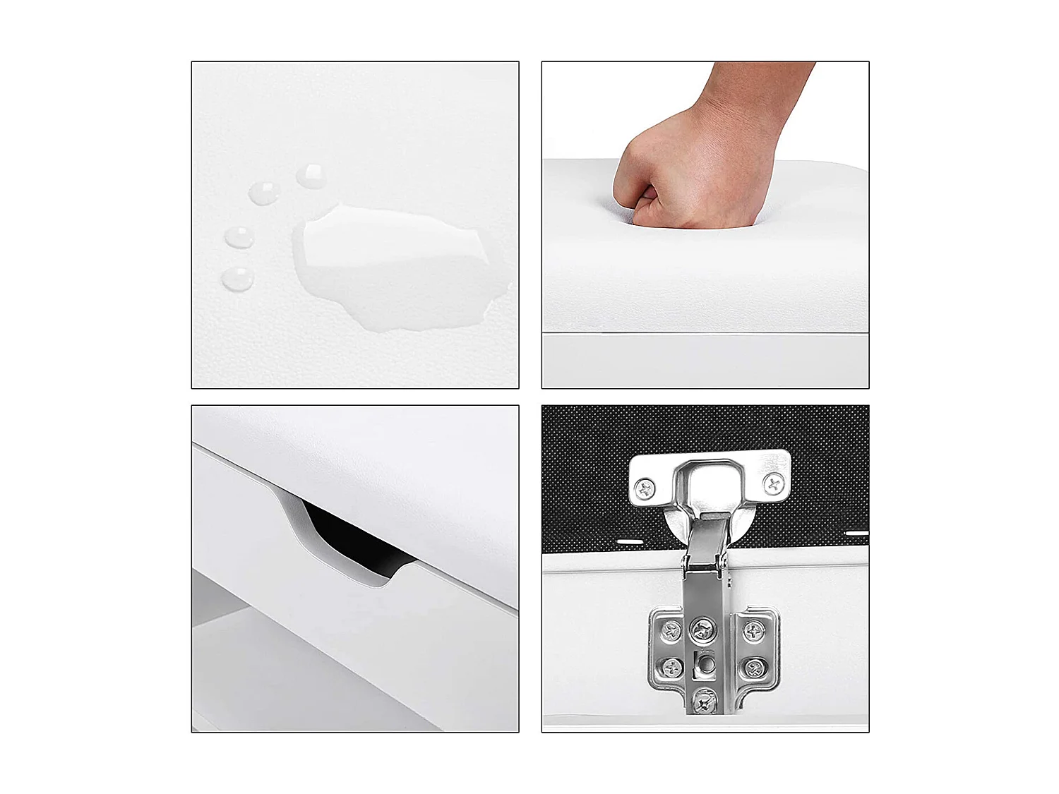 Schuhbank 3 Fächer und 1 Truhe mit bequemer Sitzfläche - H44 cm