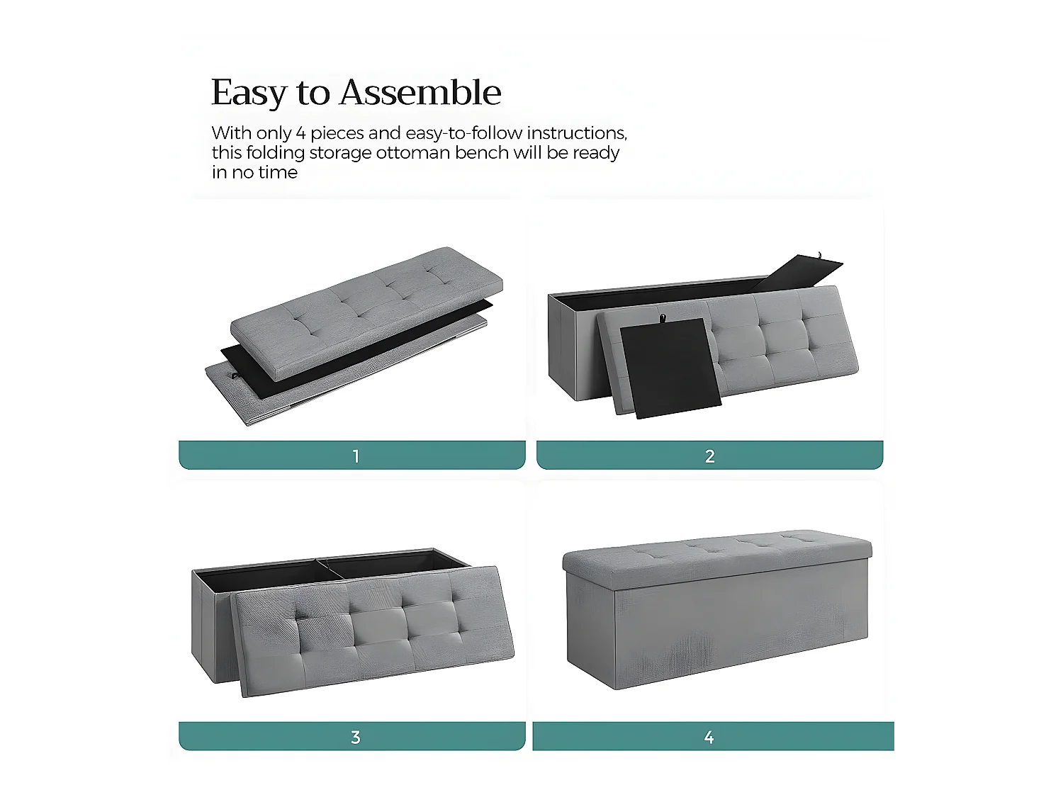 Cassa con 2 scomparti interni - L110 cm