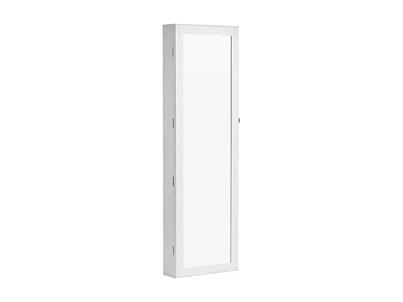 Armoire à bijoux verrouillable pour portes à suspendre avec miroir - H120 cm