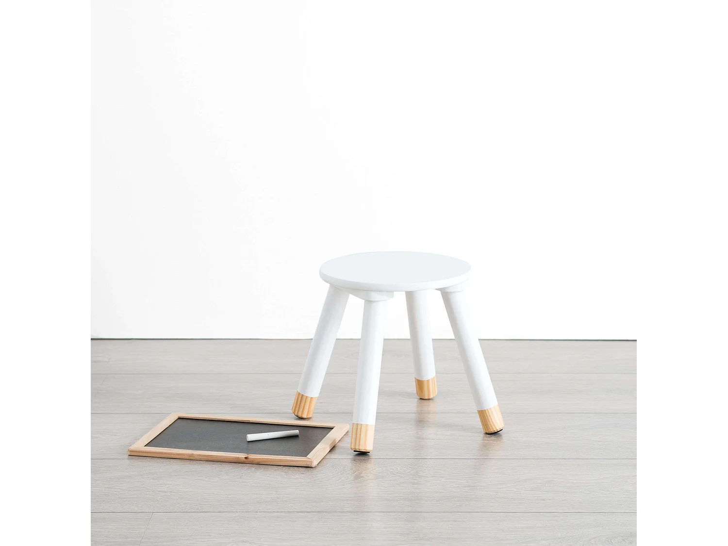 Tabouret pour Enfant en Bois Blanc
