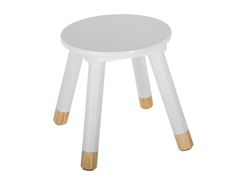 Tabouret pour Enfant en Bois Blanc