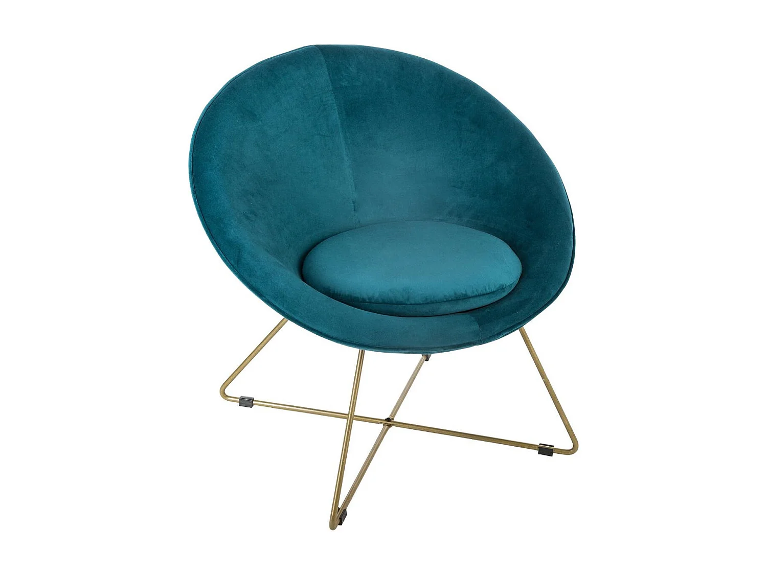 Sillón de terciopelo estilo años sesenta