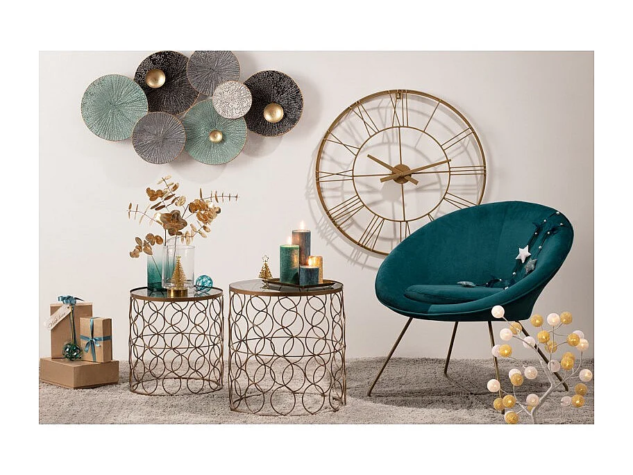 Sillón de terciopelo estilo años sesenta