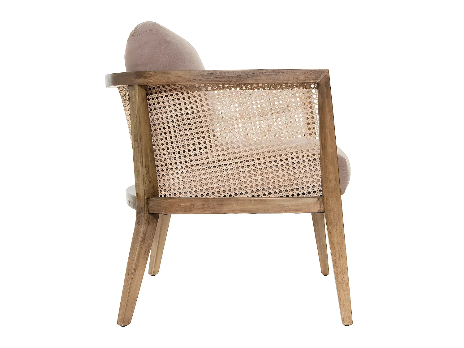 Fauteuil en Bois de Peuplier et Cannage Rotin