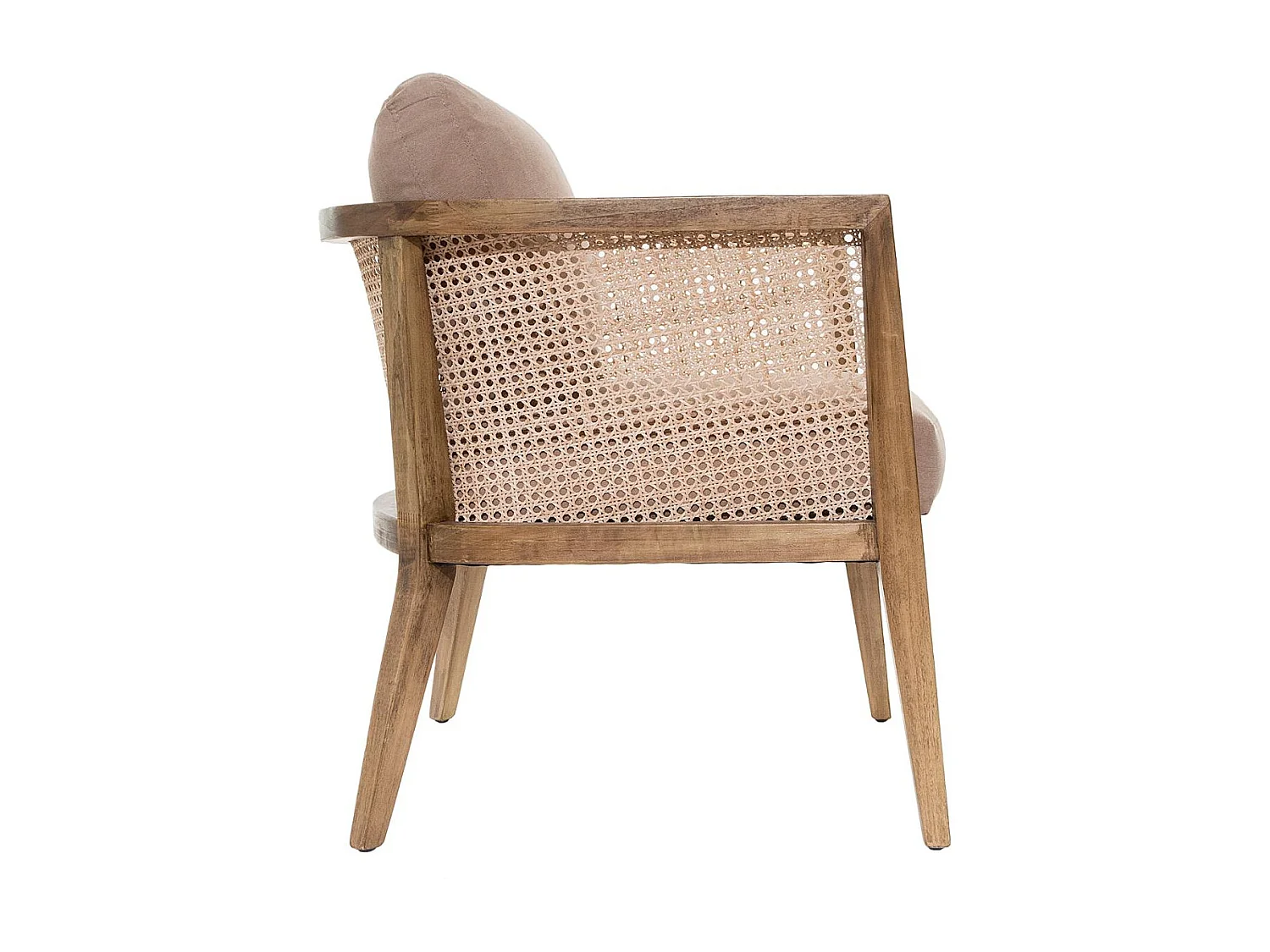 Fauteuil en Bois de Peuplier et Cannage Rotin
