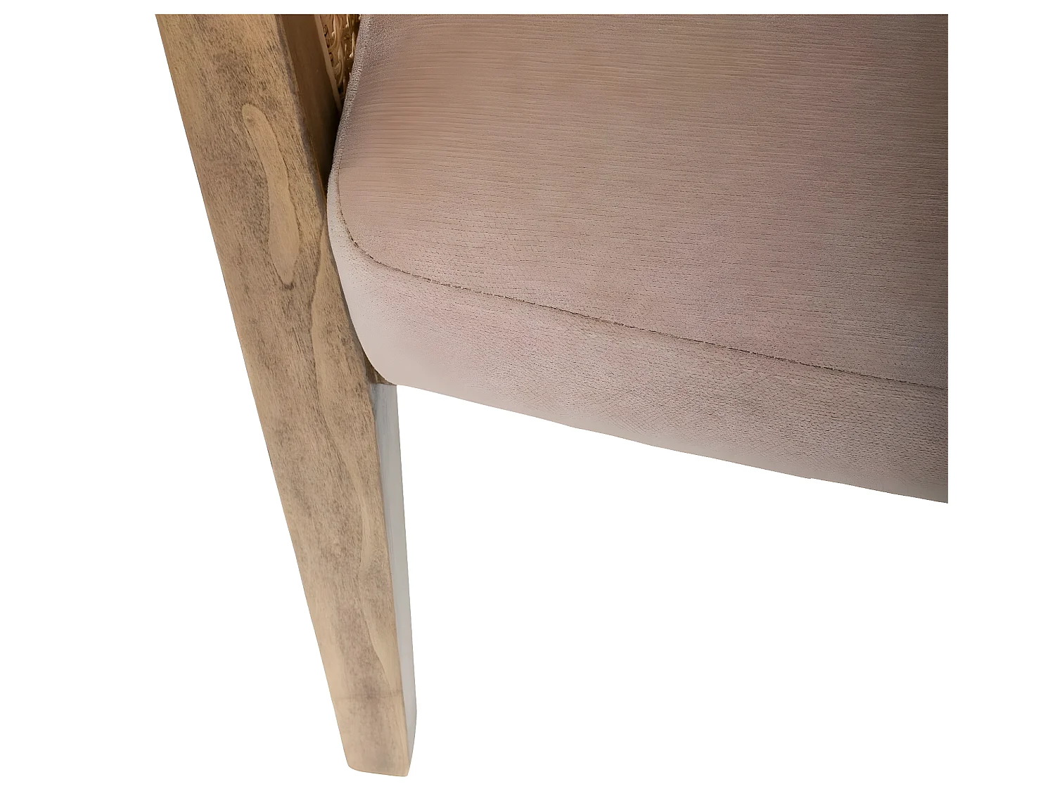 Fauteuil en Bois de Peuplier et Cannage Rotin