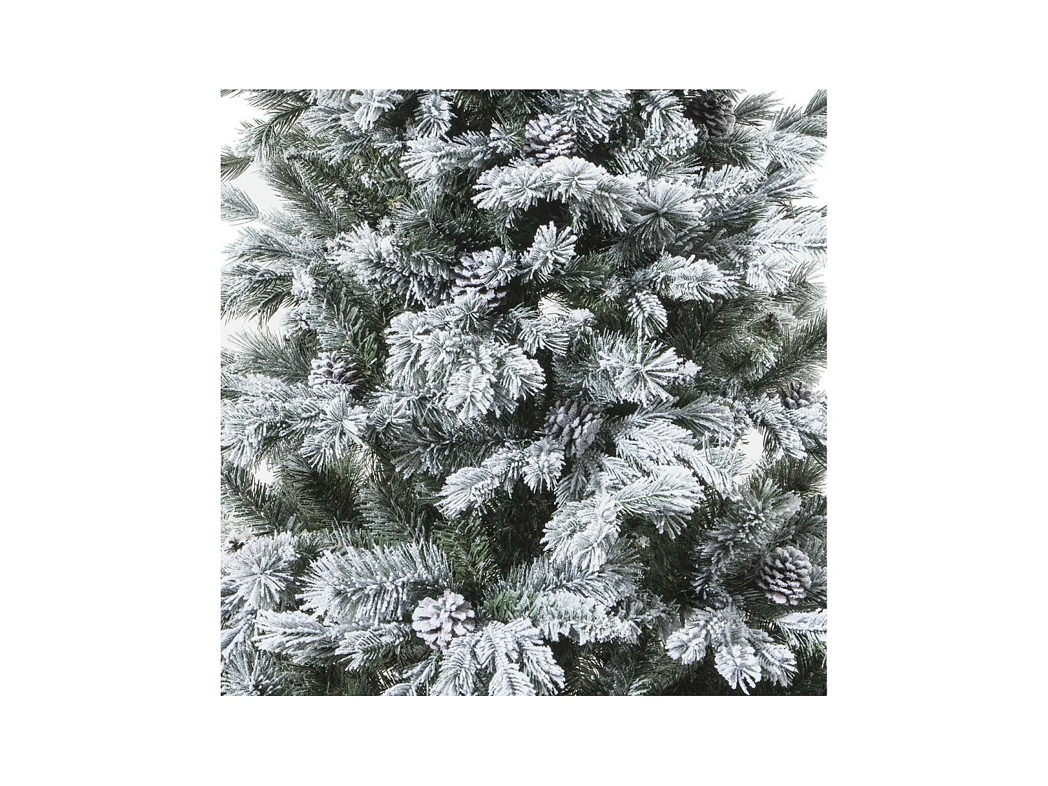 Sapin de Noël artificiel  vert floqué enneigé qualité premium H 150 cm