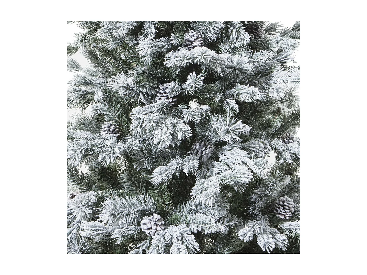 Sapin de Noël artificiel  vert floqué enneigé qualité premium H 150 cm