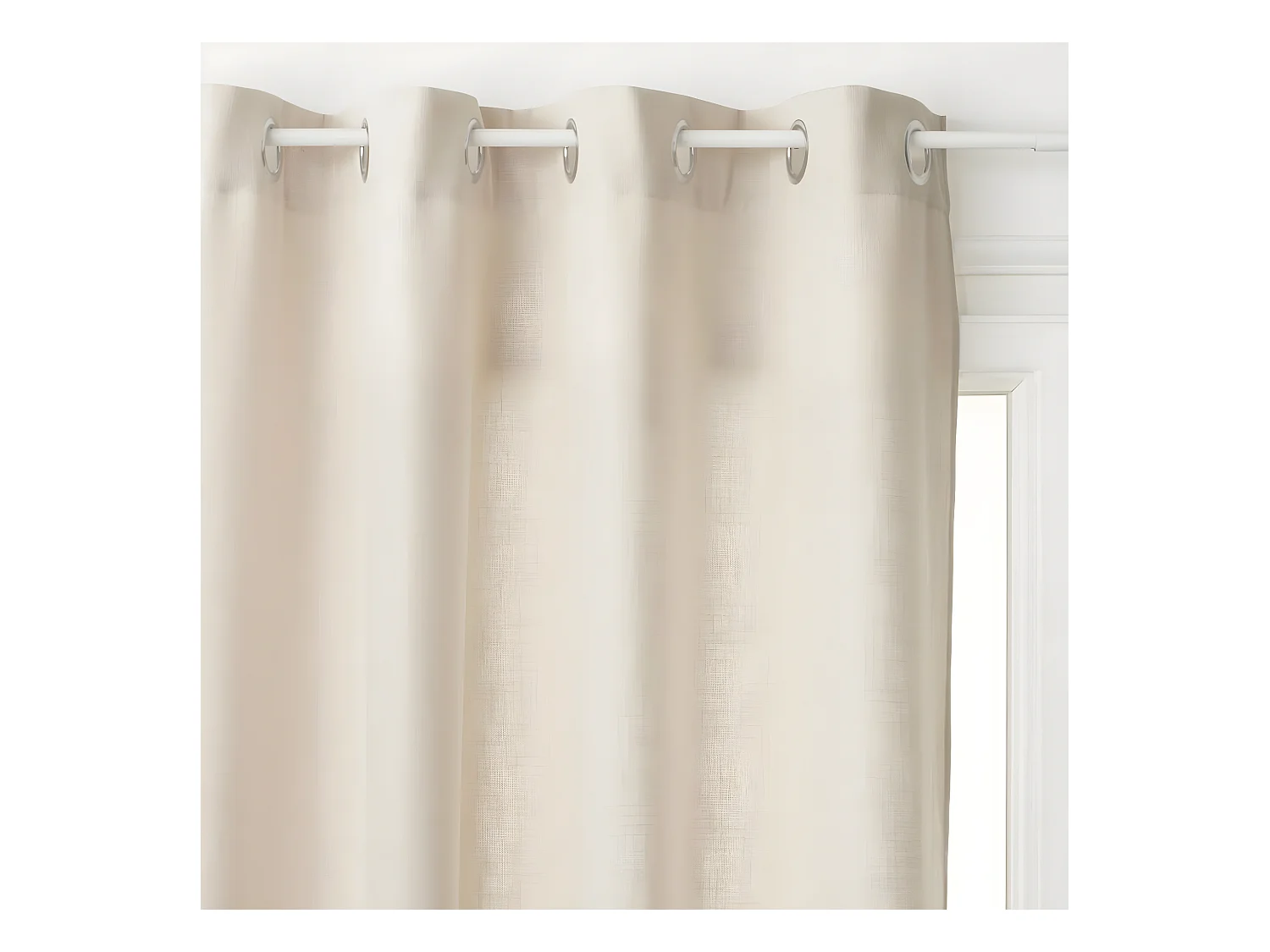 Rideau à œillets Beige Lin 140 x 260 cm
