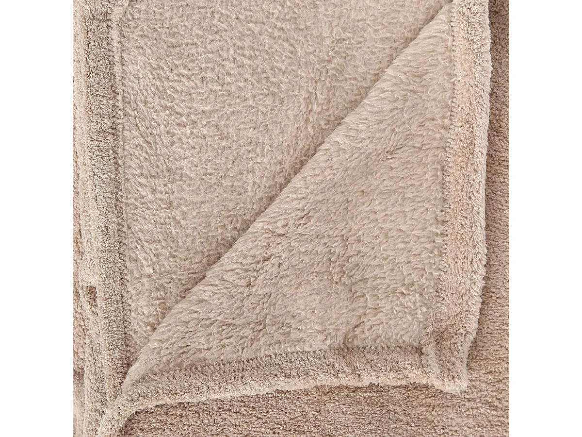 Plaid Microfibre Beige lin 130x180 cm