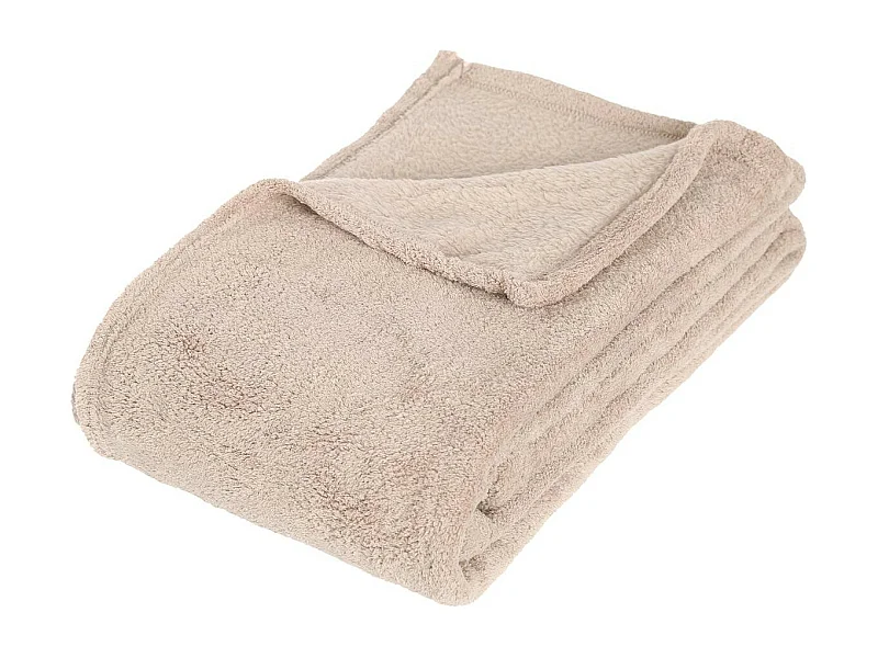 Plaid Microfibre Beige lin 130x180 cm