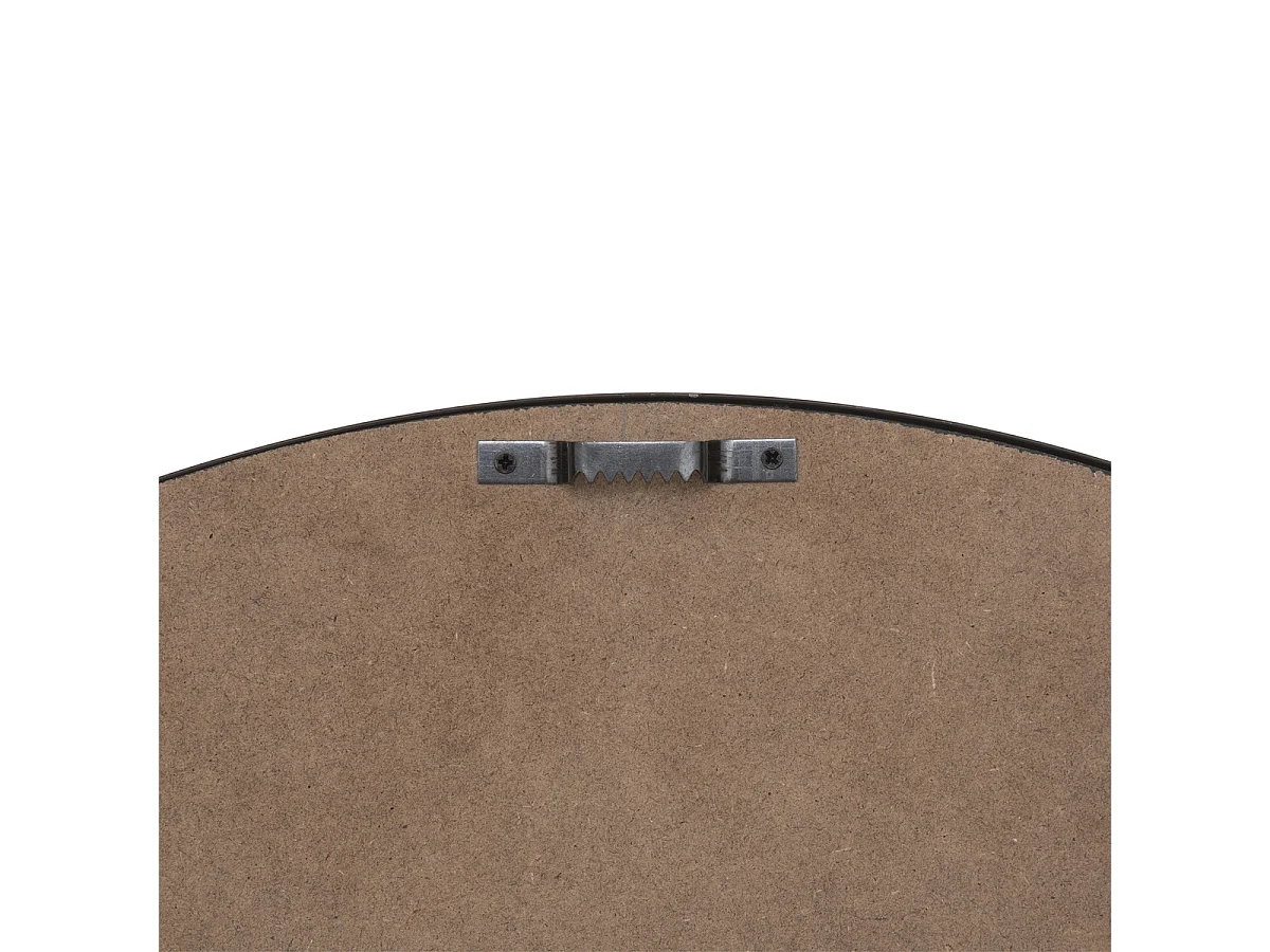 Pendule murale Bistrot en métal noir et bois D 57 cm