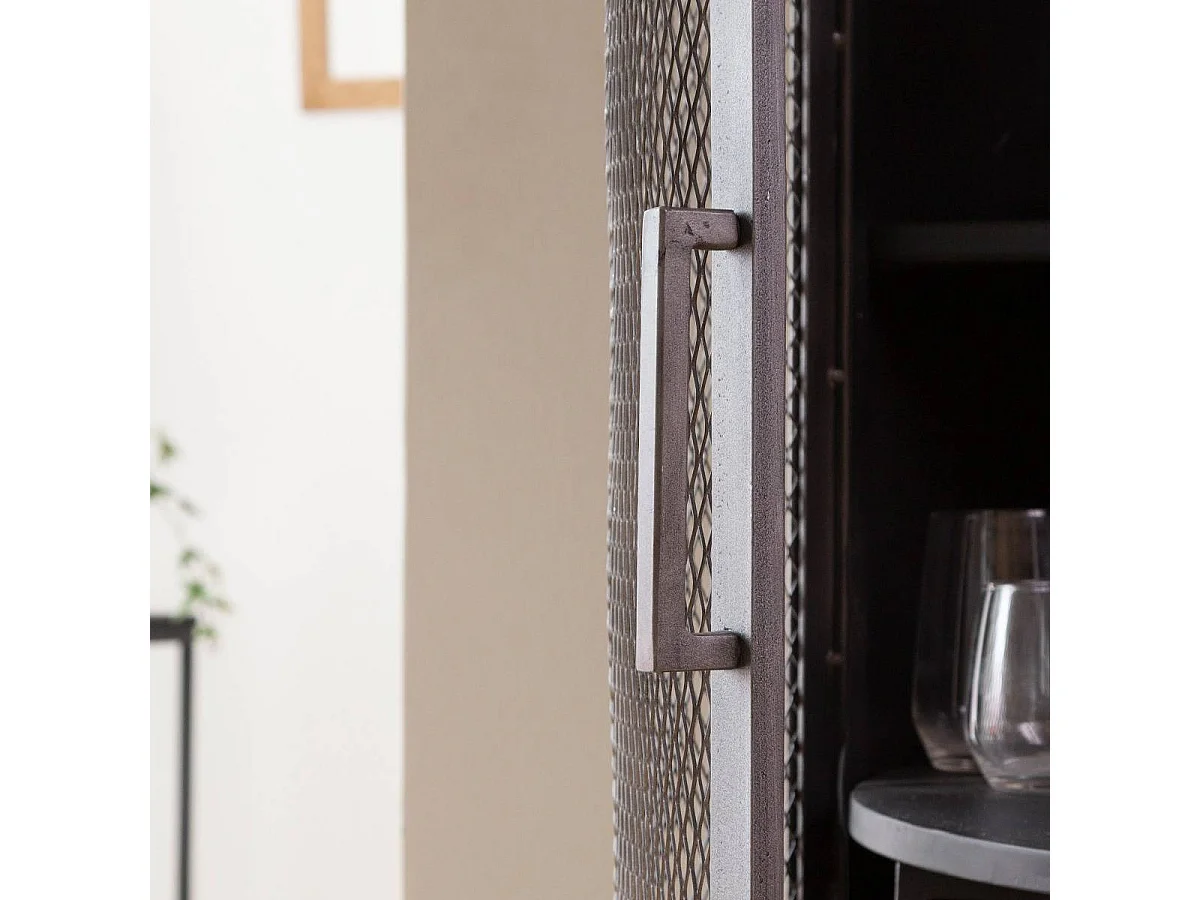 Buffet bar en metal Locker con almacenamiento - Made in Meubles