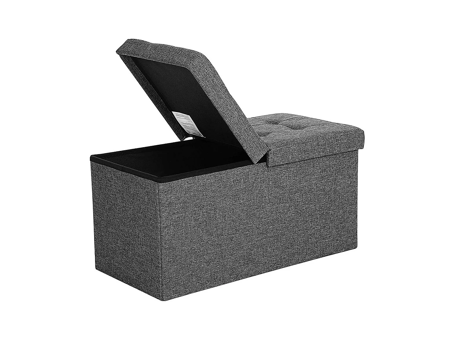 Caja de almacenamiento con tapa plegable en 2 lados - L76 cm
