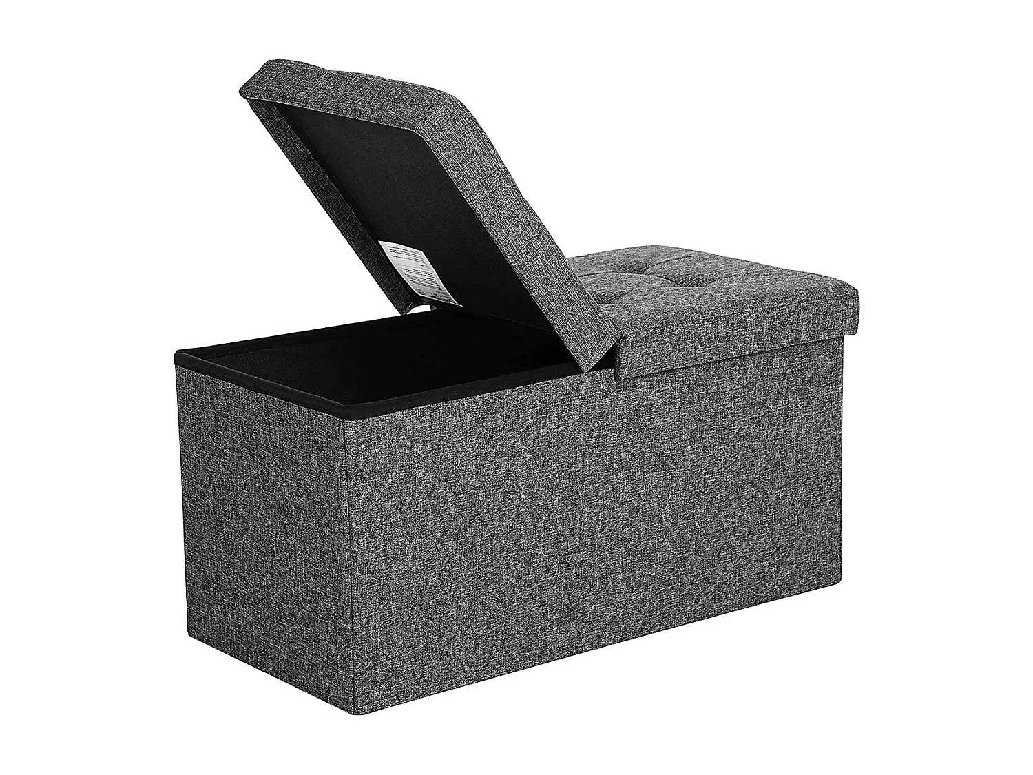 Caja de almacenamiento con tapa plegable en 2 lados - L76 cm