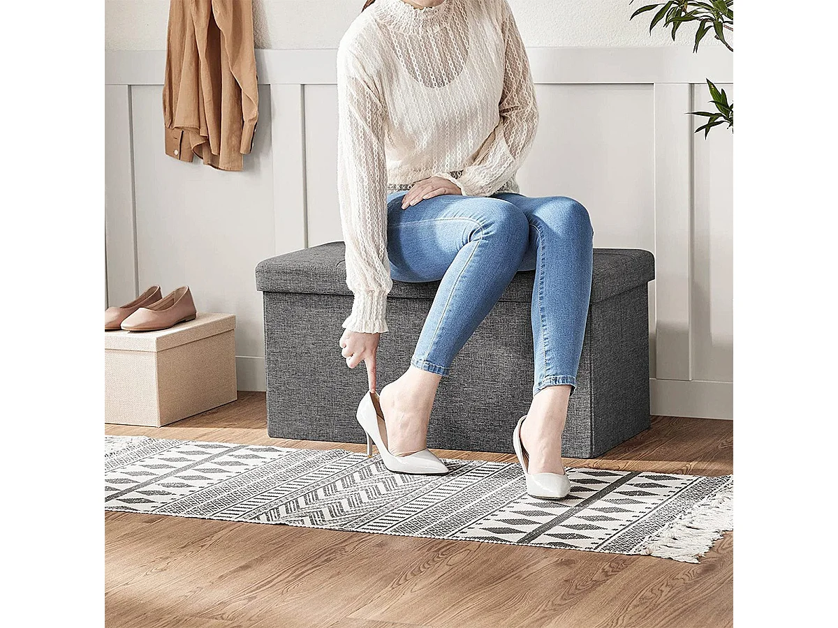 Pudełko do przechowywania z 2-stronną składaną pokrywą - dł. 76 cm