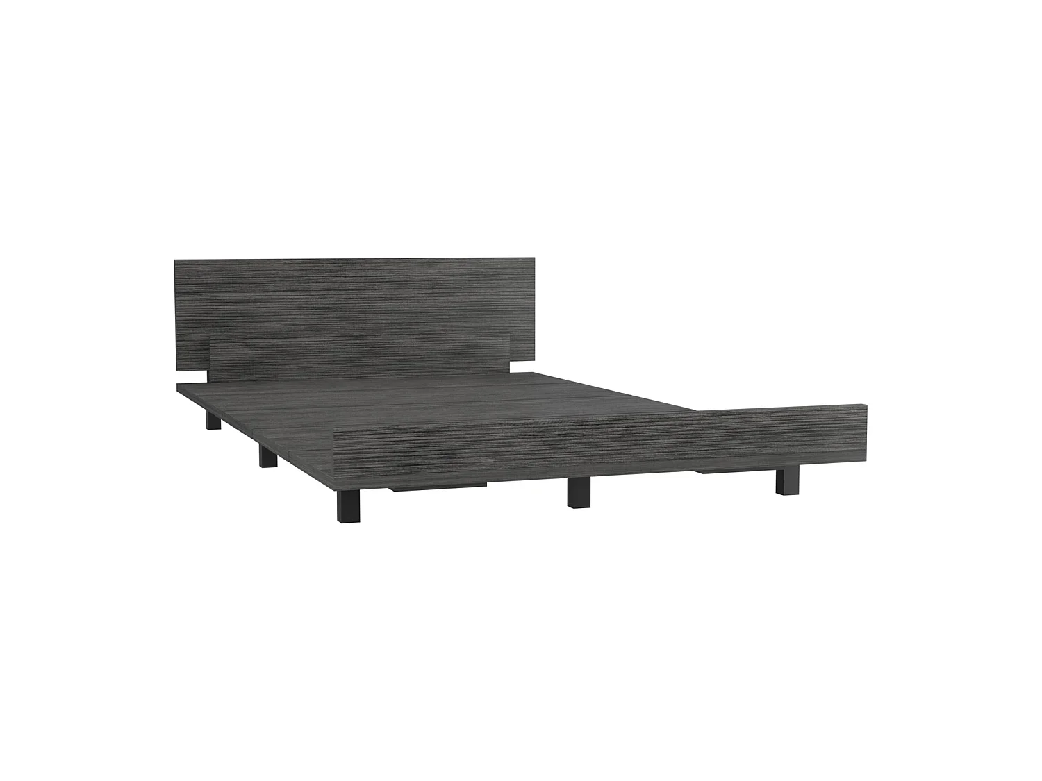Estrutura de cama Kaia Smokey, carvalho cinzento