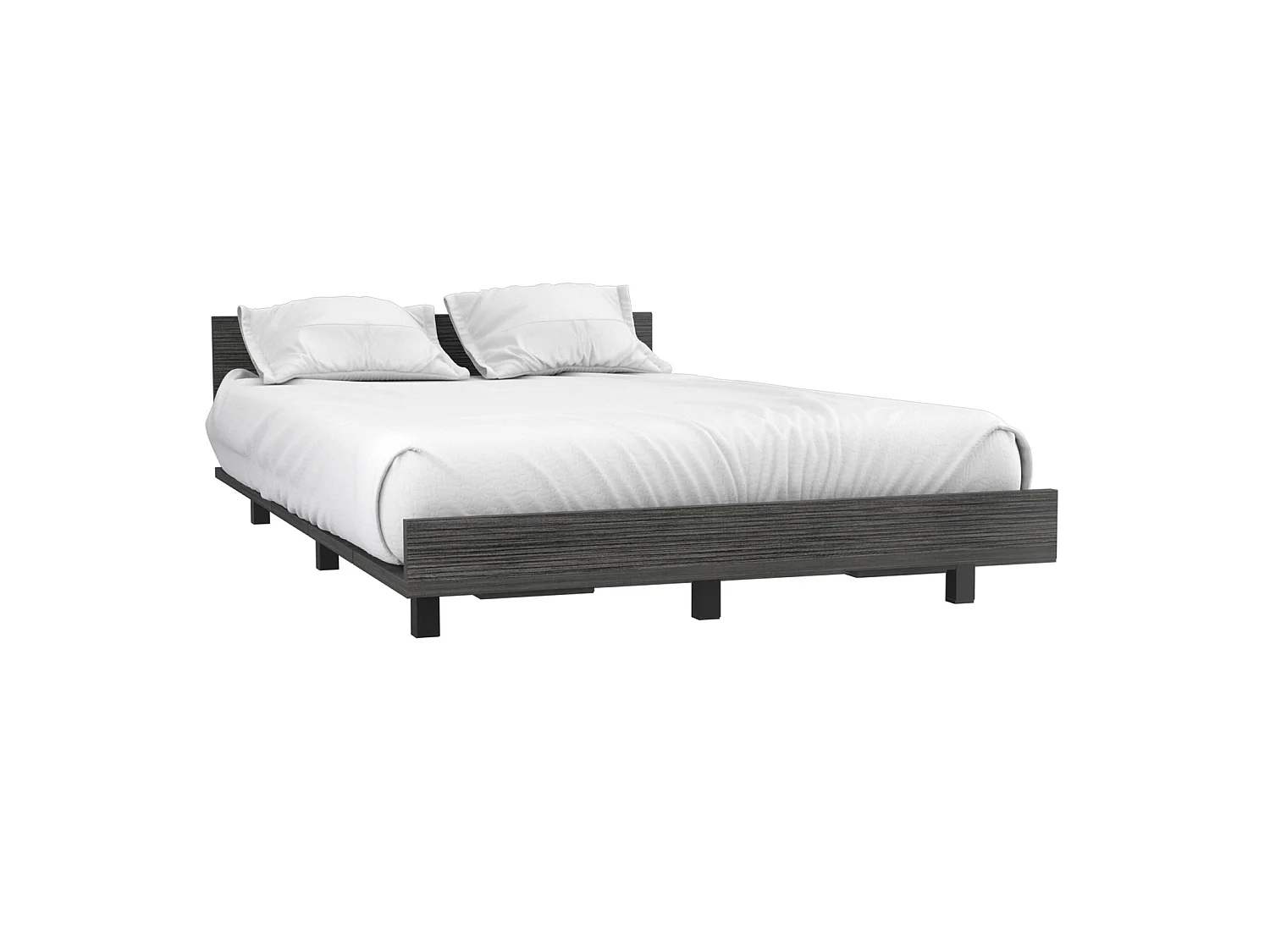 Estrutura de cama Kaia Smokey, carvalho cinzento
