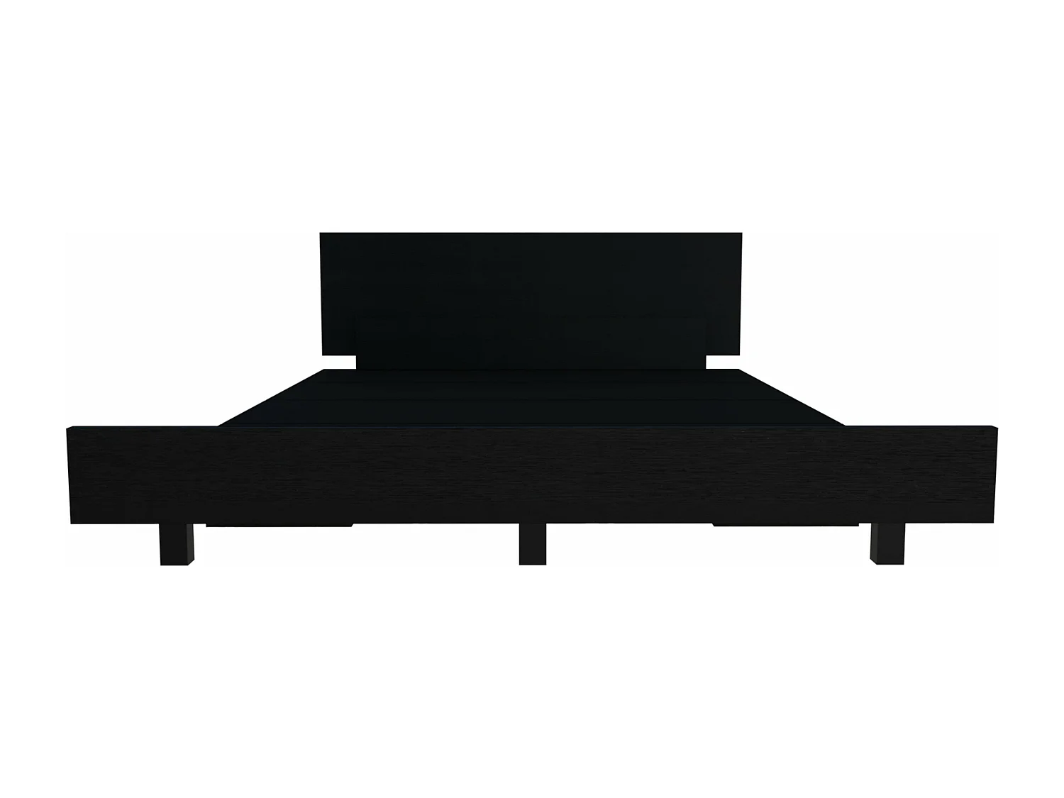 Cadre de lit simple kaia, 51,6 cm à x 212,5 cm P x 120 cm L, noir