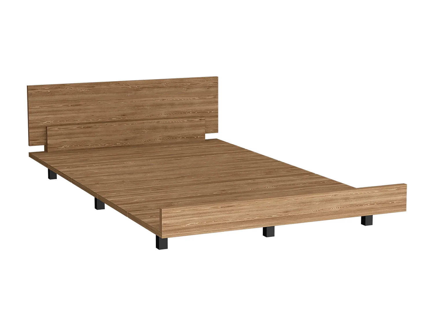 Cadre de lit simple kaia, 51,6 cm à x 212,5 cm P x 120 cm L, miel