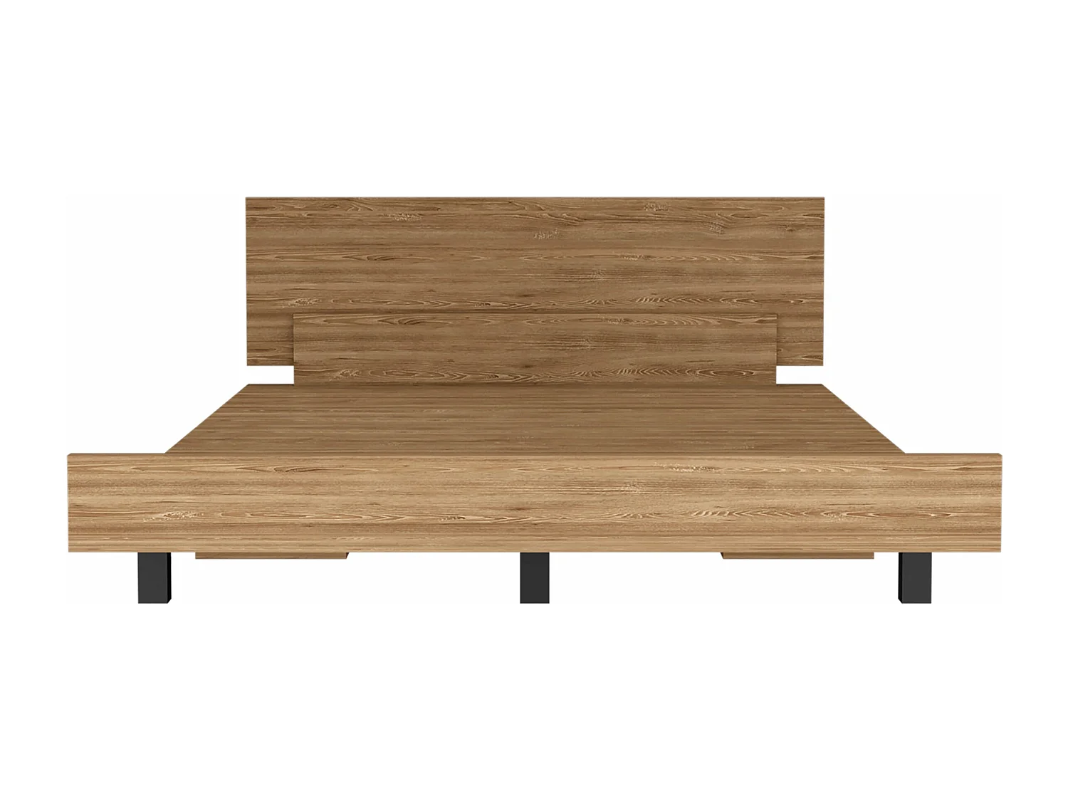 Cadre de lit simple kaia, 51,6 cm à x 212,5 cm P x 120 cm L, miel