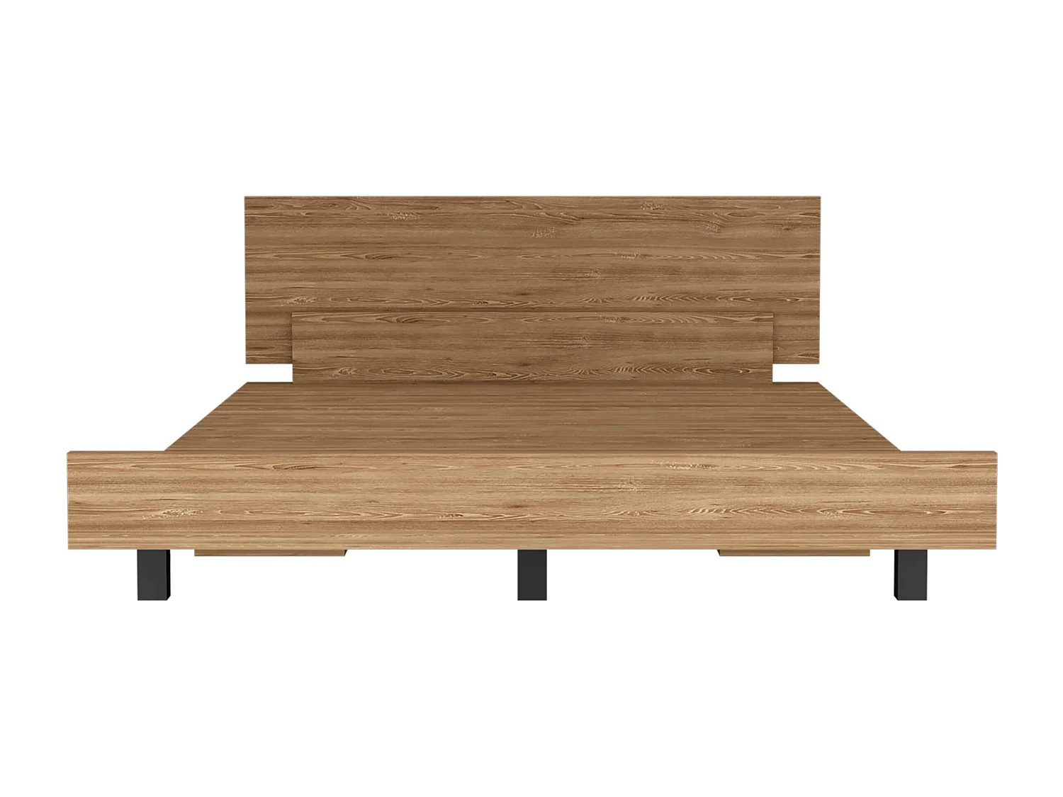 Cadre de lit simple kaia, 51,6 cm à x 212,5 cm P x 120 cm L, miel