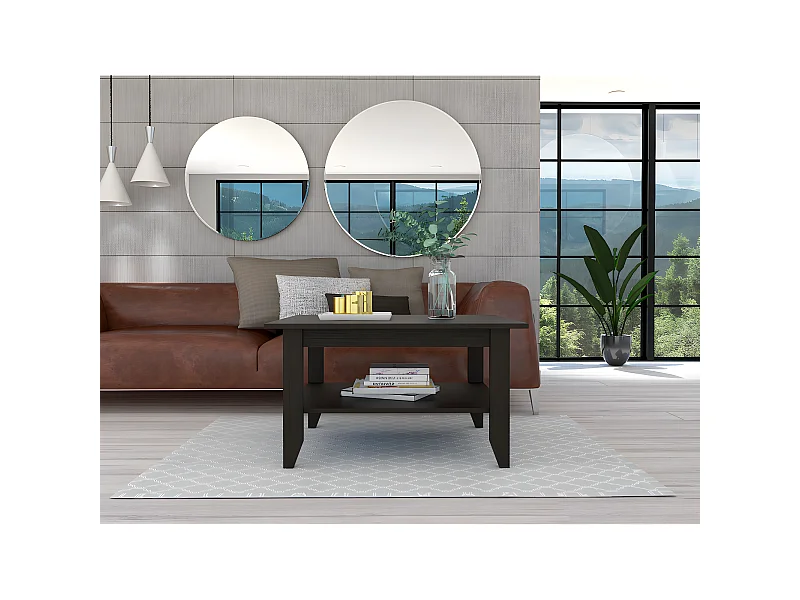 Tavolino Essential, con ripiano 45CM L X 80CM A X 70CM P Nero