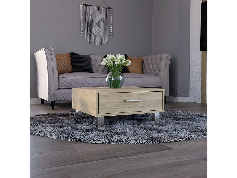 Tavolino Beijing, con cassetto 26,3 cm H X 60 cm L X 60 cm P Miele