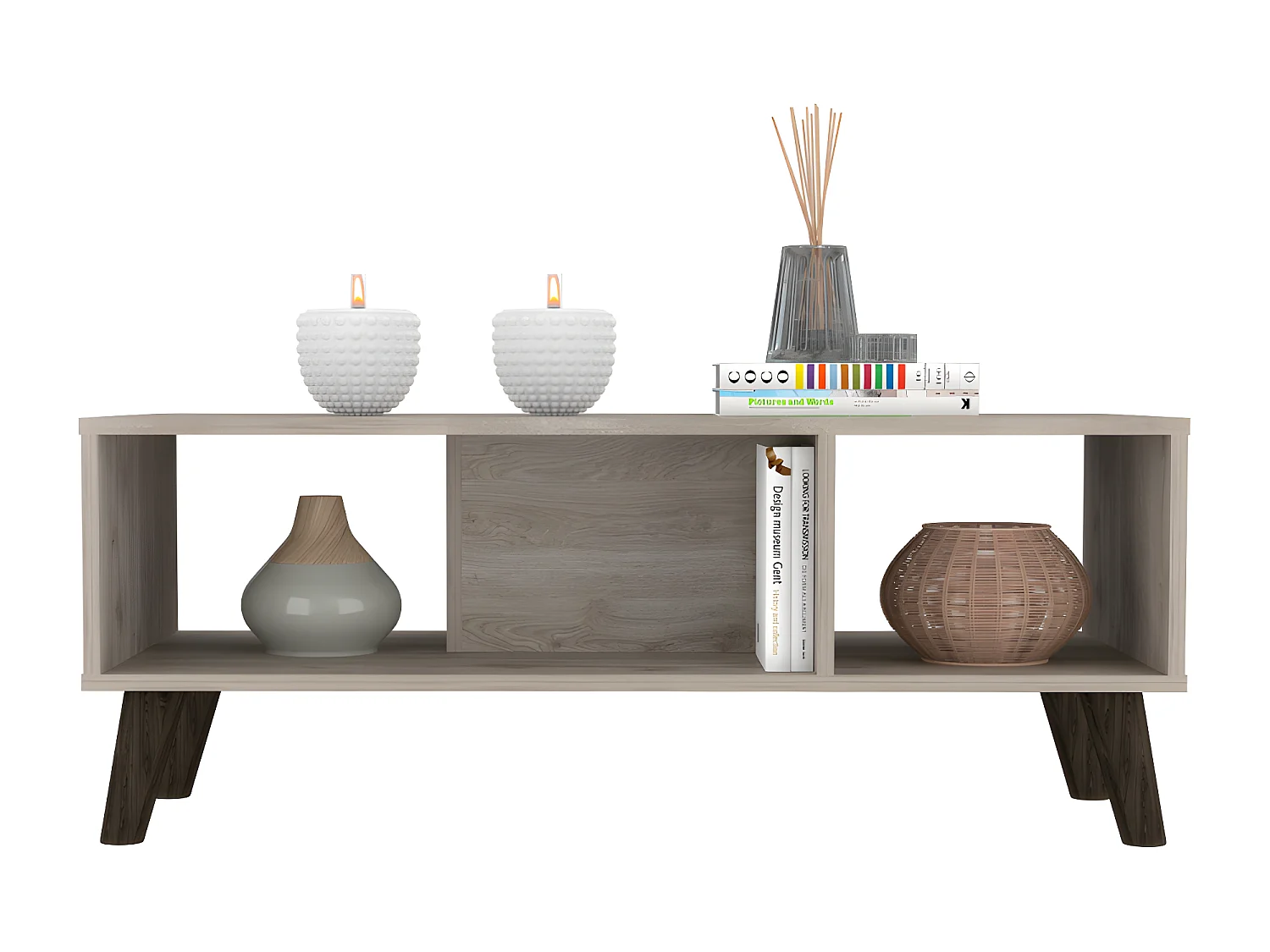 Tavolino Cincinatti, con ripiano aperto 40CM L X 101,1CM P X 47CM P Frassino