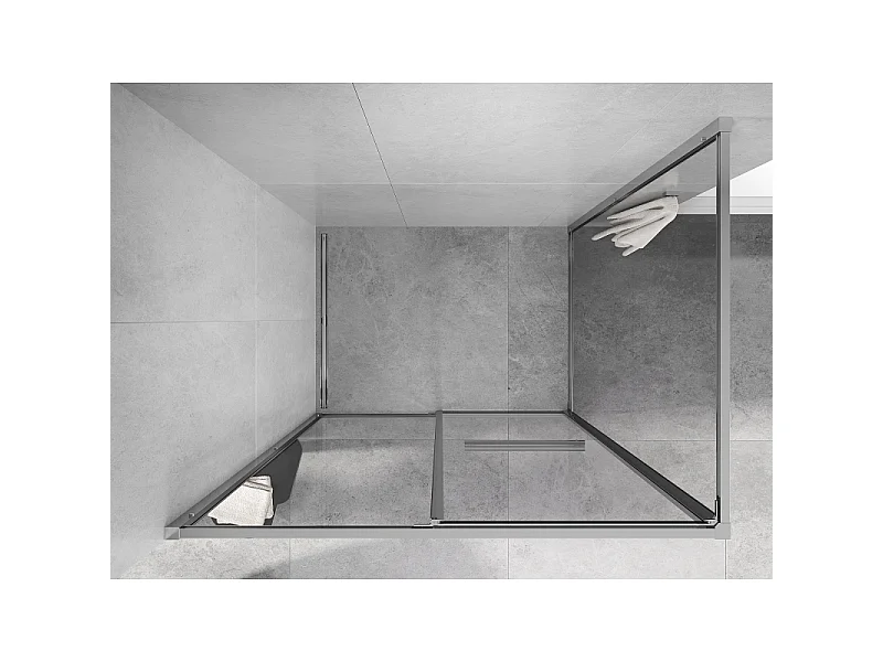 Mexen Linea Schiebeduschkabine 80 x 95 cm, transparent, Chrom - 8E1-080-095-01-01