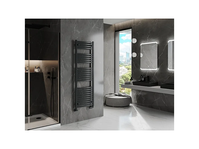 Mexen Helios radiateur de salle de bains 1500 x 500 mm, 676 W, anthracite - W103-1500-500-00-66