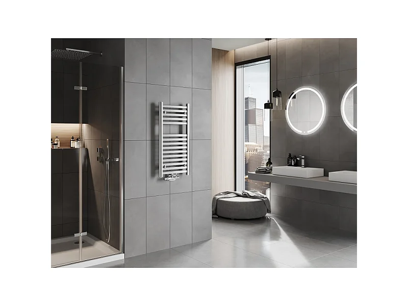 Mexen Hades radiador de casa de banho 800 x 400 mm, 253 W, cromado - W104-0800-400-00-01