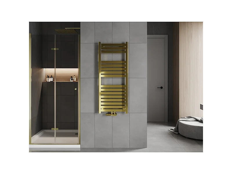 Mexen Uran radiador de casa de banho 1200 x 500 mm, 422 W, dourado - W105-1200-500-00-50