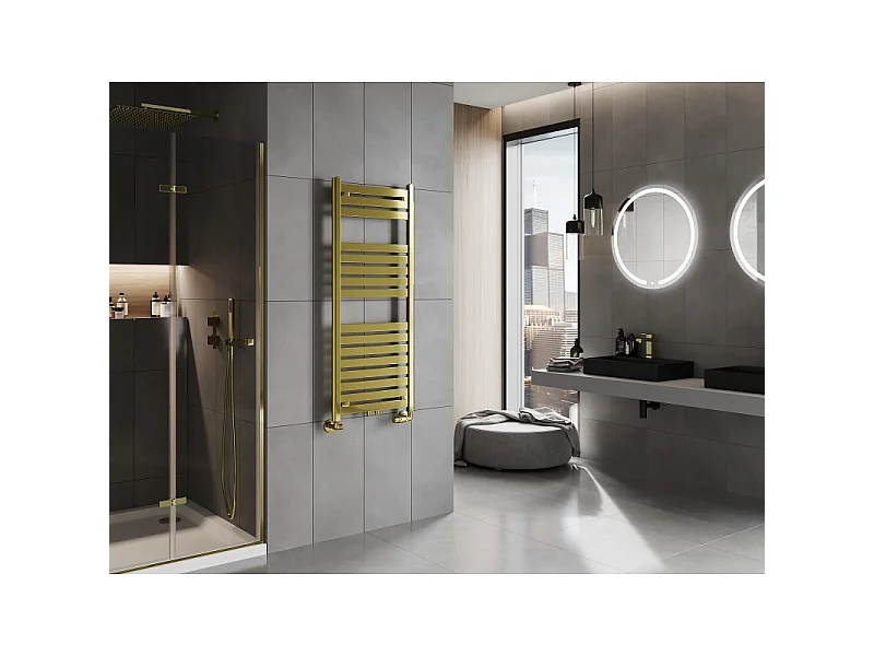 Mexen Uran radiador de casa de banho 1200 x 500 mm, 422 W, dourado - W105-1200-500-00-50