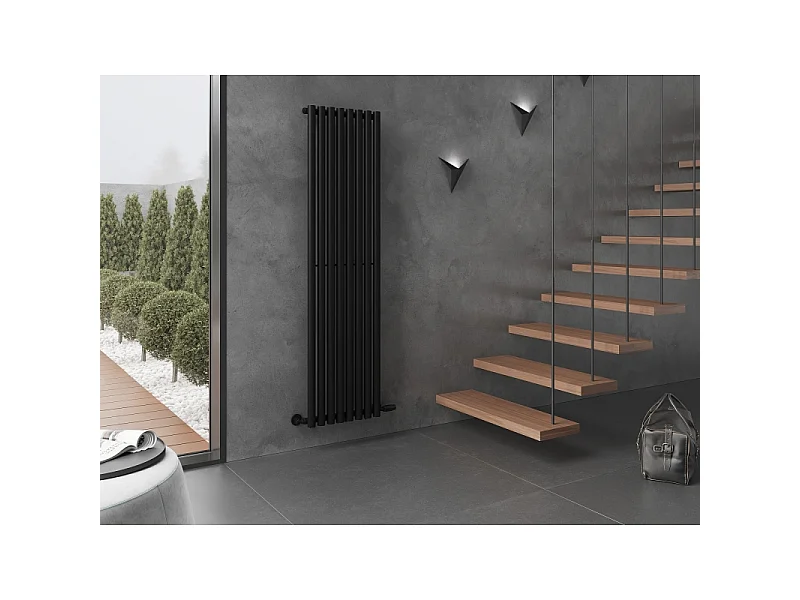 Mexen Nevada decoratieve radiator 1800 x 480 mm, 940 W, zwart - W201-1800-480-00-70