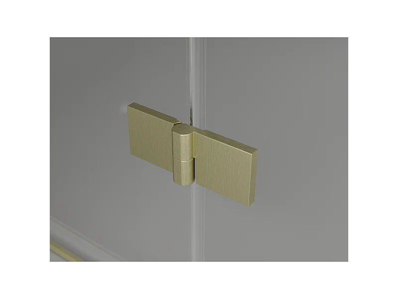 Mexen Lunar L pentagonal svingbar brusekabine venstre 100 x 90 cm, transparent, børstet guld - 831L-100L-090P-55-00-L