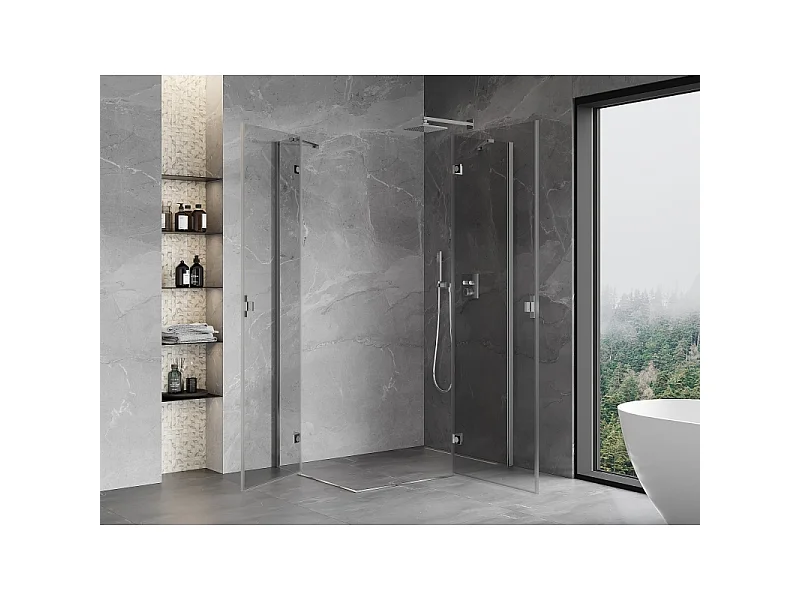 Mexen Mist-H Duo kabina prysznicowa uchylna prawa 100 x 115 cm, transparent, chrom - 8A5-100L-115P-01-00