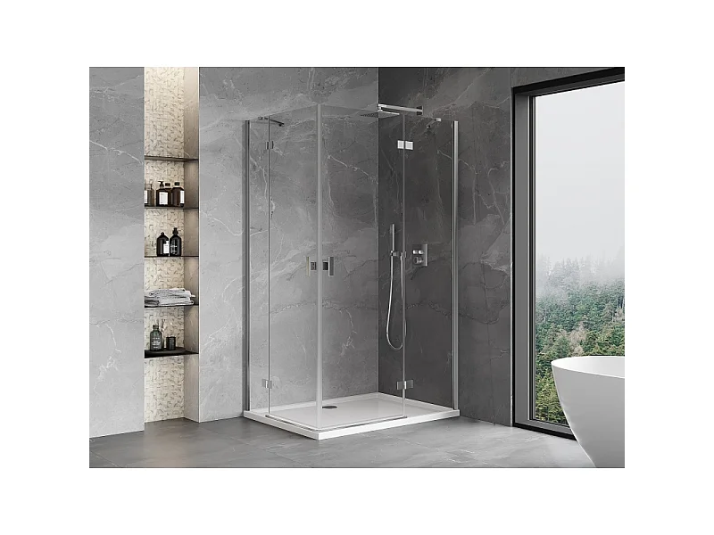 Mexen Mist-H Duo kabina prysznicowa uchylna prawa 100 x 115 cm, transparent, chrom - 8A5-100L-115P-01-00