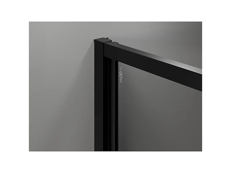 Mexen Exo cabina doccia battente 85 x 85 cm, trasparente, nera - 817-085-085-70-00