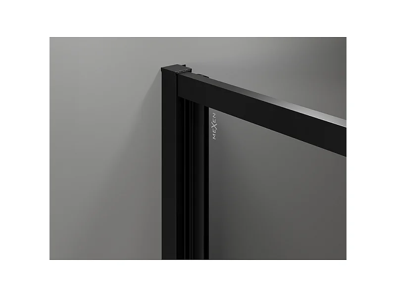 Mexen Exo klappbare Duschkabine 70 x 70 cm, transparent, schwarz - 816-070-070-70-00